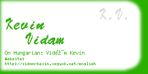 kevin vidam business card